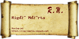 Rigó Márta névjegykártya